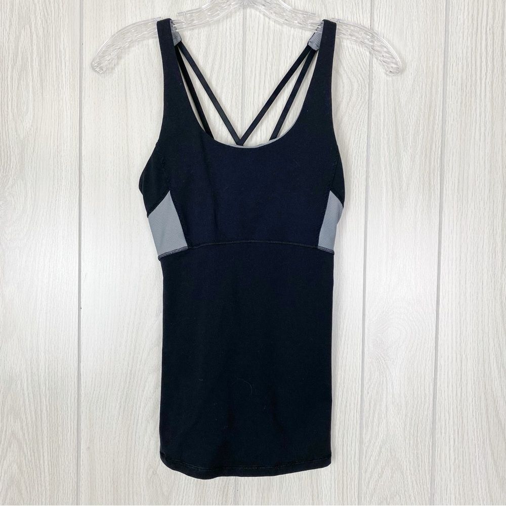 Athleta | Black & Gray Start Up Athletic Tank Top Size XS